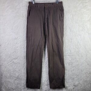 EM's Mason's‎ Brown Cotton Chino Pants Mens Straight Leg Casual Trousers 32x32